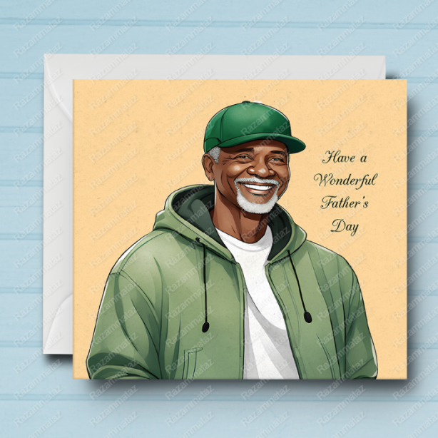 Black Father's Day Card L